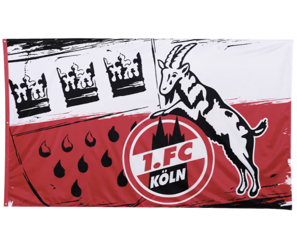 1. FC Köln - Hissfahne Wappen (180x120cm)